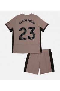 Fotbalové Dres Tottenham Hotspur Pedro Porro #23 Dětské Třetí Oblečení 2023-24 Krátký Rukáv (+ trenýrky)